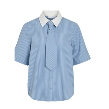 VILA LINNA 2/4 SHIRT W. TIE – NANTUCKET BREEZE - 14122816